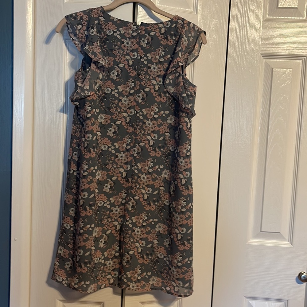 NWOT LOFT cap sleeve floral dress size XXSP - Picture 9 of 9